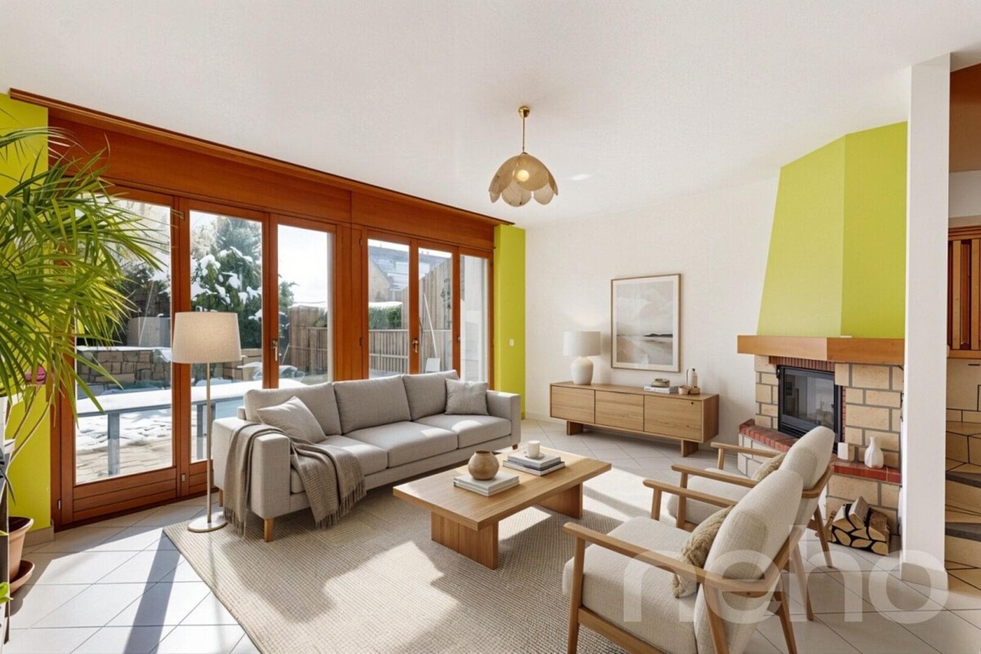 Maison mitoyenne dans un quartier familial avec jardin