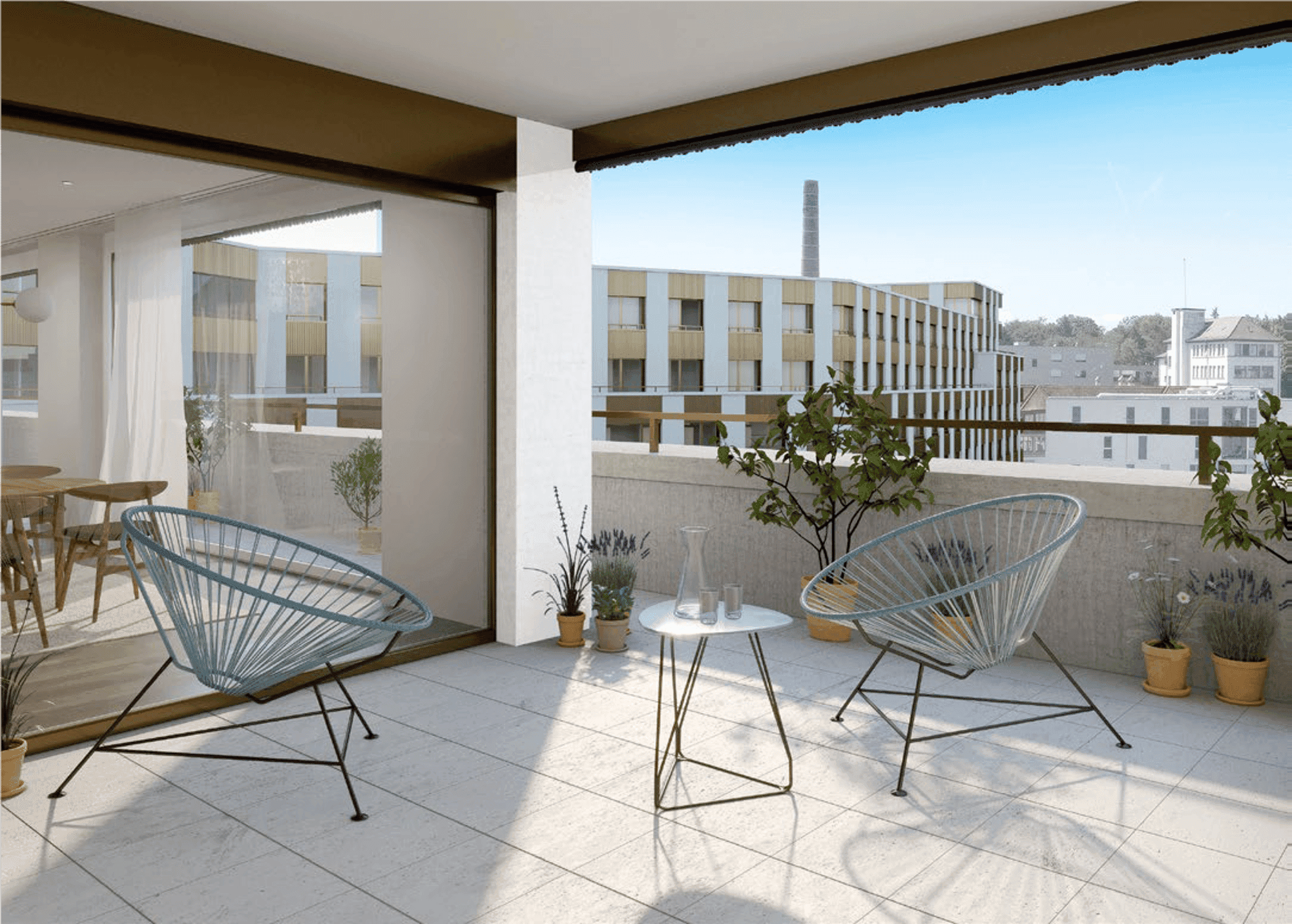 Appartement D63 neuf de 3.5 pièces à louer sur plan