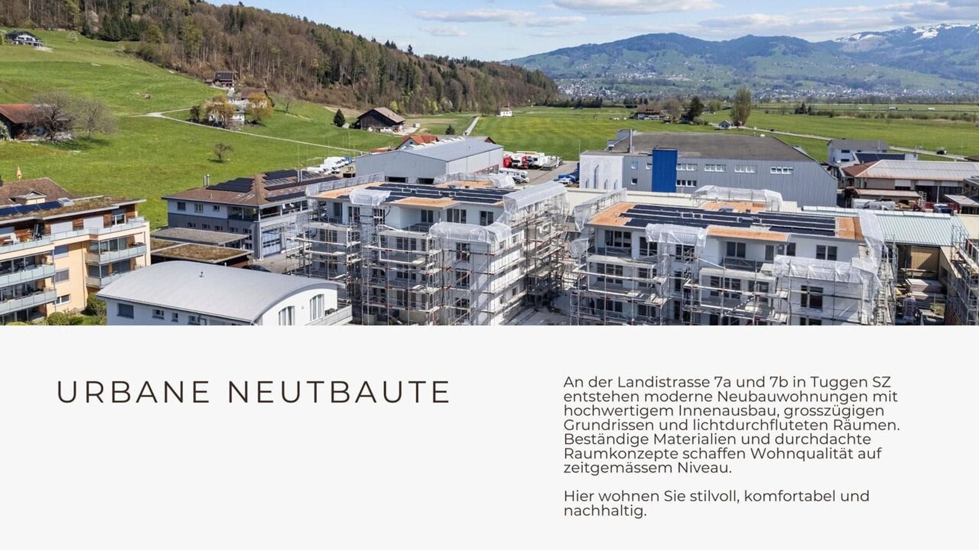 Erstvermietung - Exklusive 3.5-Zi-Neubauwohnungen im schönen Tuggen SZ