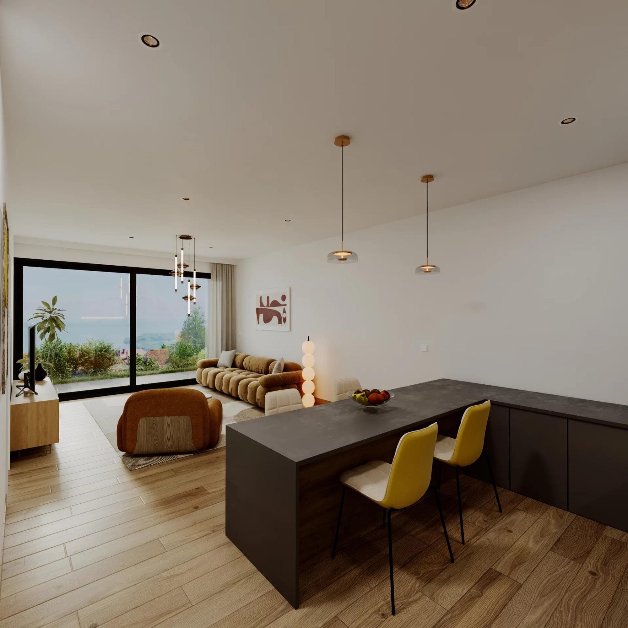 Appartement de 2.5 pièces à Corcelles avec vue lac et alpes