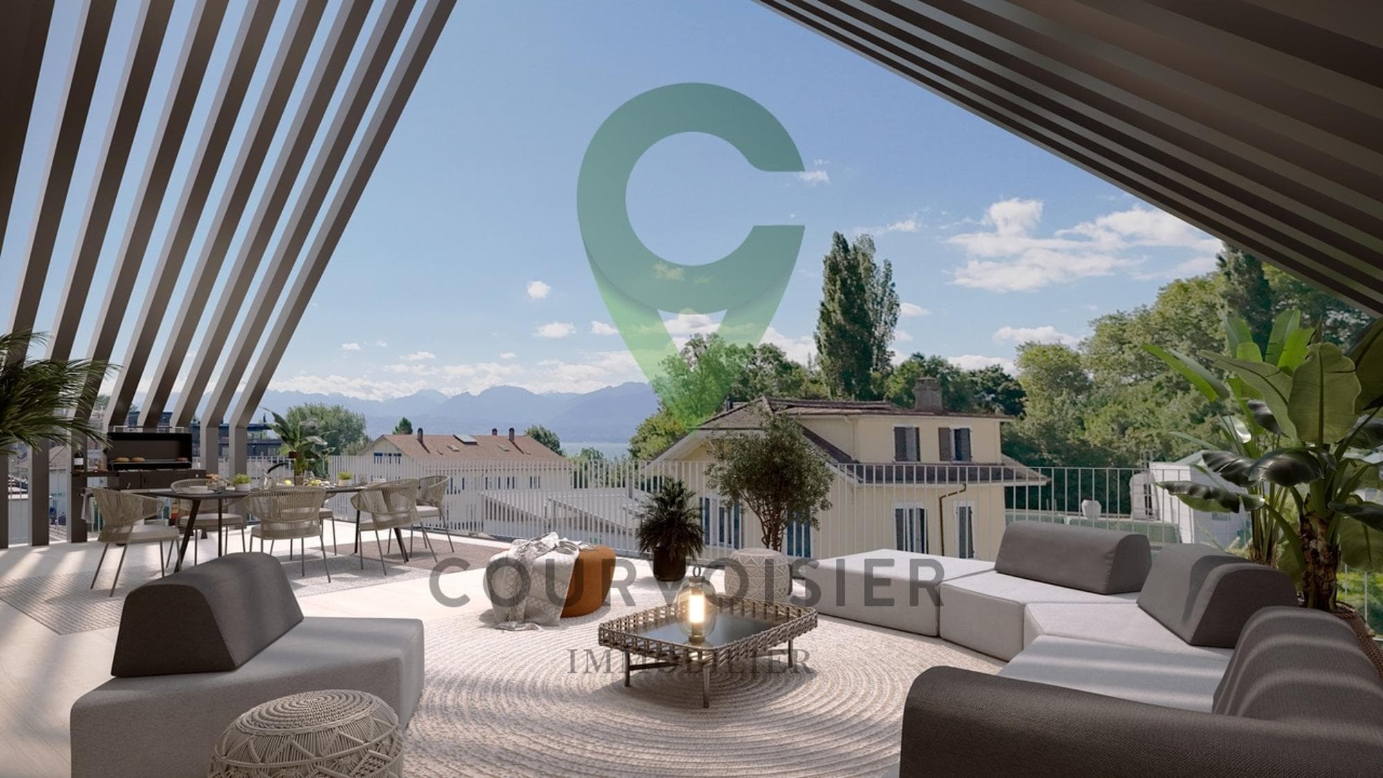 Attique avec terrasse panoramique à Rolle