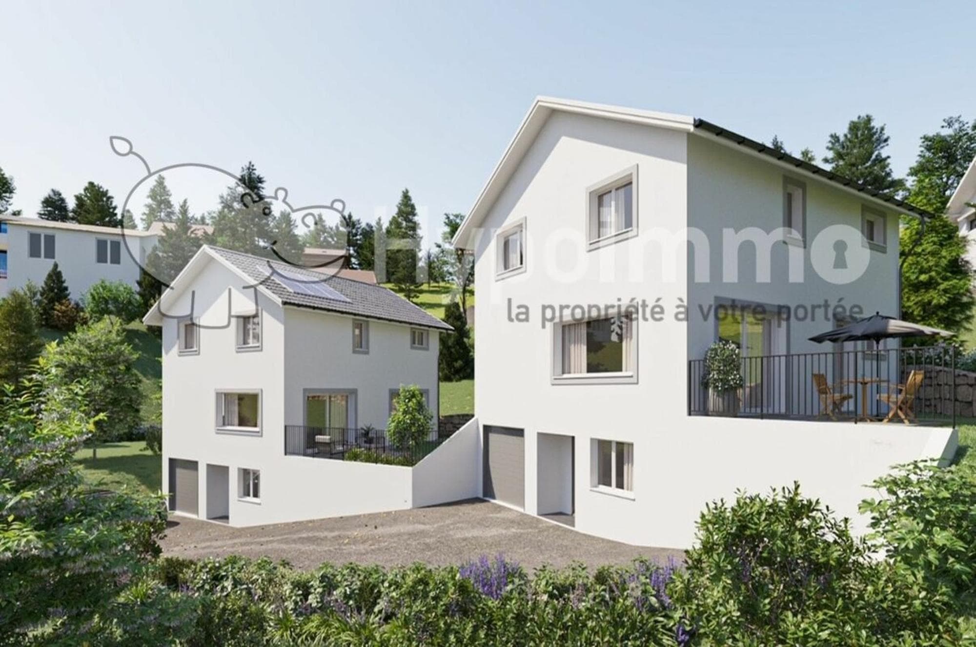 Deux nouvelles villas neuves de 5.5 pces sur les hauteurs du Locle