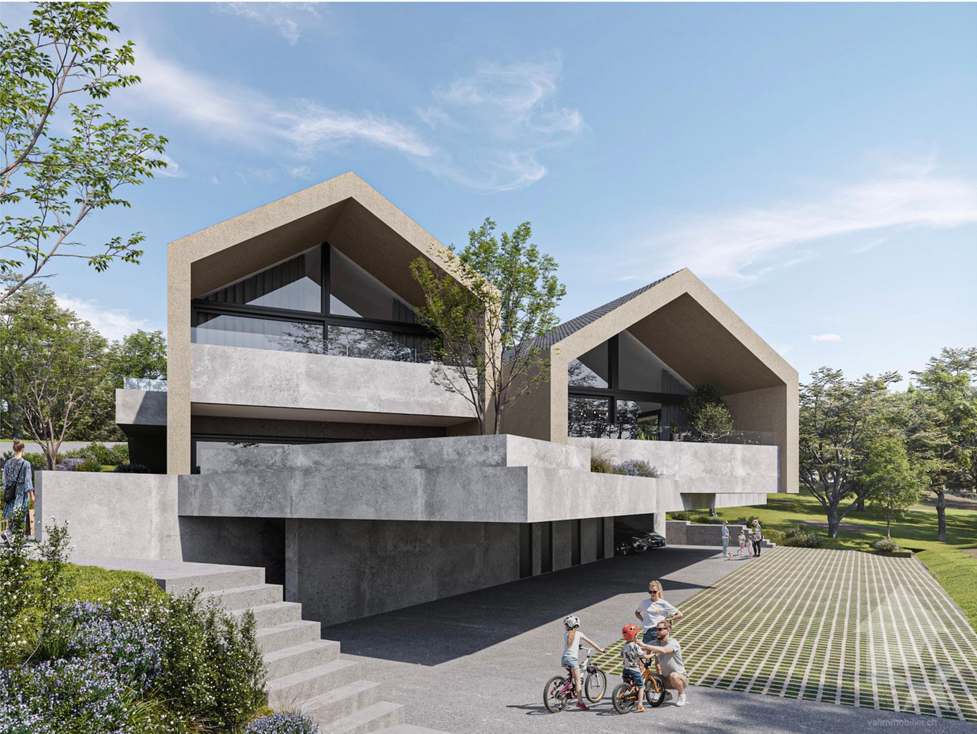 Attique 3.5 pièces à l'architecture moderne et épurée