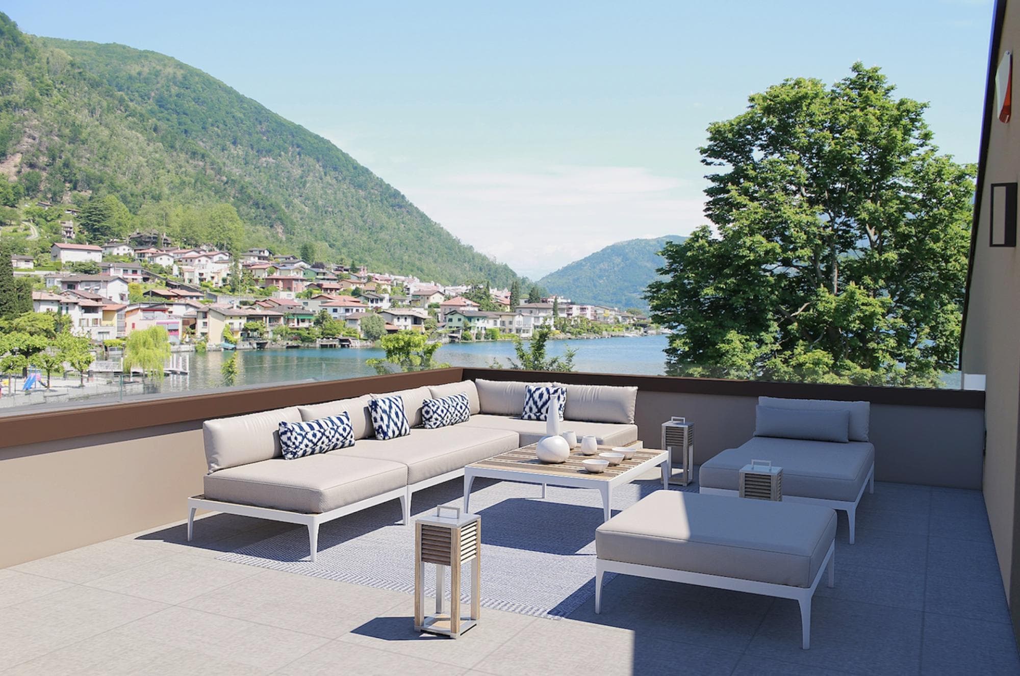 CASA COMPLETAMENE AMMOBILIATA DI 6.5 LOCALI SUL LAGO