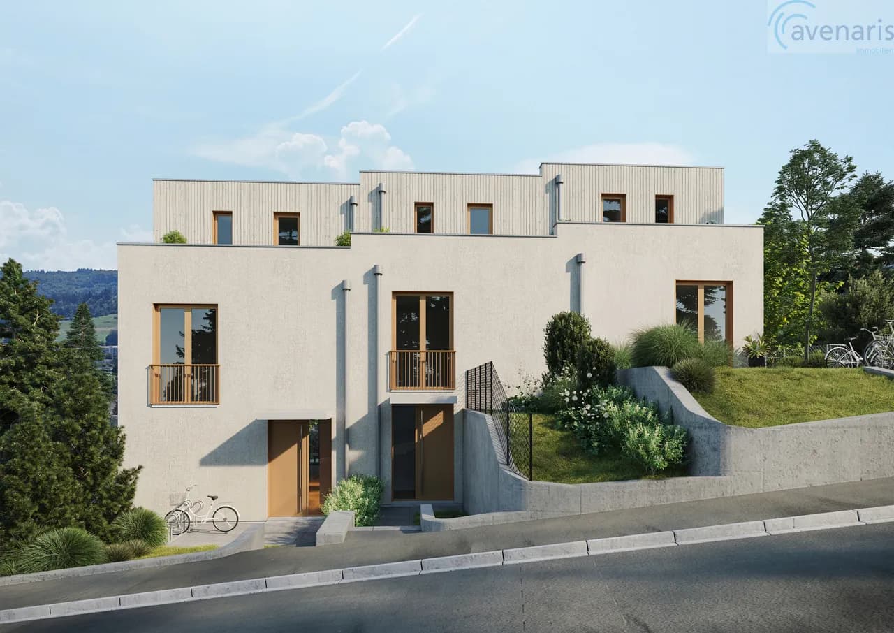 Nur noch ein Haus von drei bewilligten Premium-Reihenhäusern frei