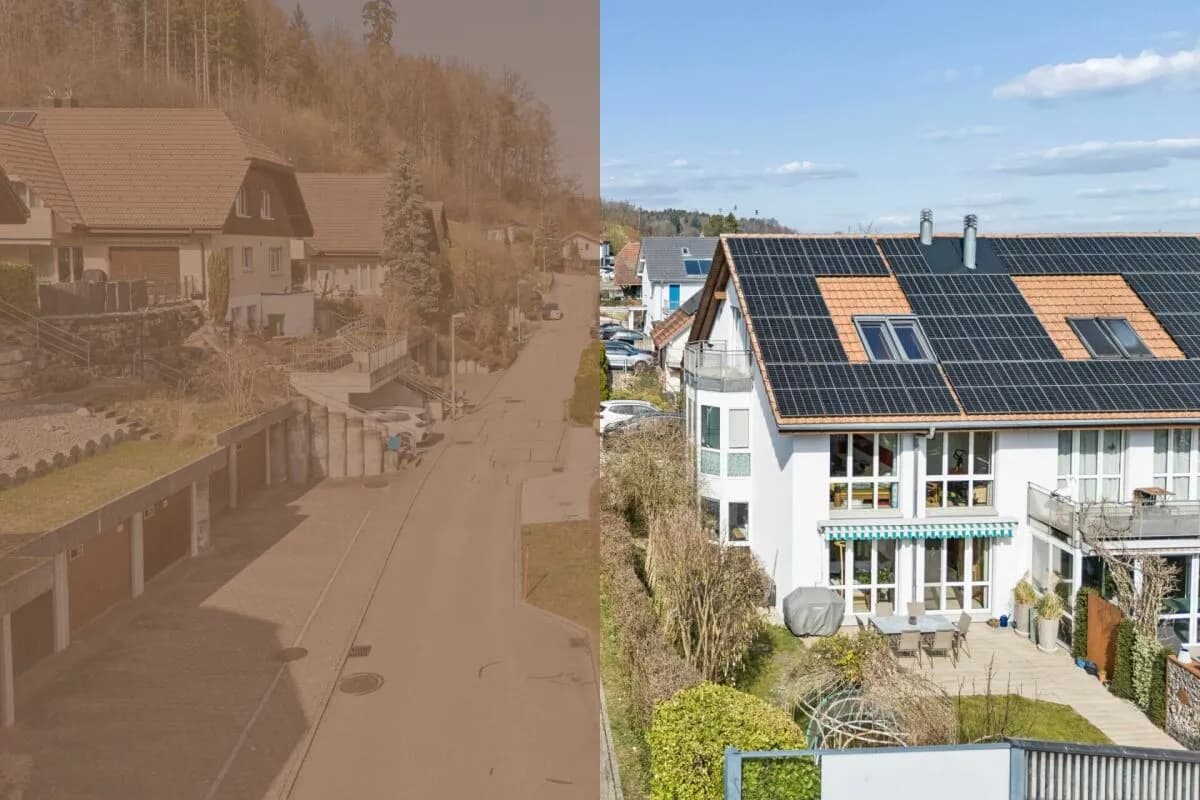 Familienfreundliches Eckhaus mit schönem Garten in Oberwangen