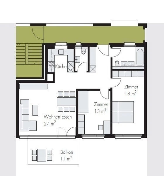 Traumhafte Wohnung mit grossem Sitzplatz