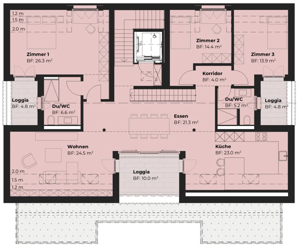 Maisonette-Dachwohnung mit Seesicht - Wohnen über den Dächern von Männedorf