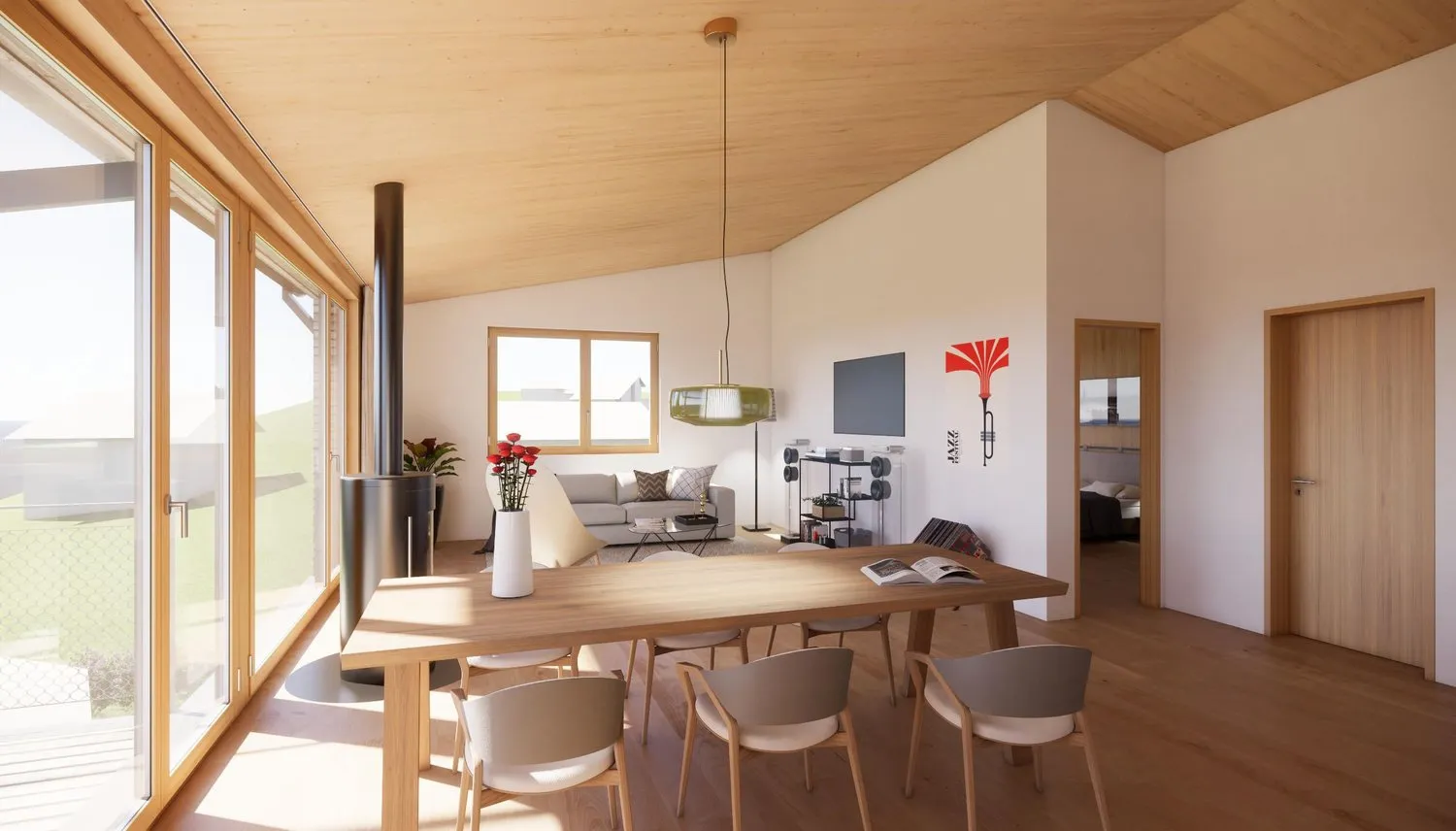 Ökologische 4.5-Zimmer Dachwohnung in Wienacht-Tobel (Neubau)