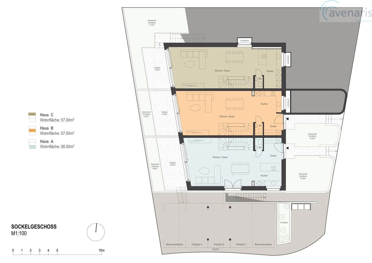 Nur noch ein Haus von drei bewilligten Premium-Reihenhäusern frei