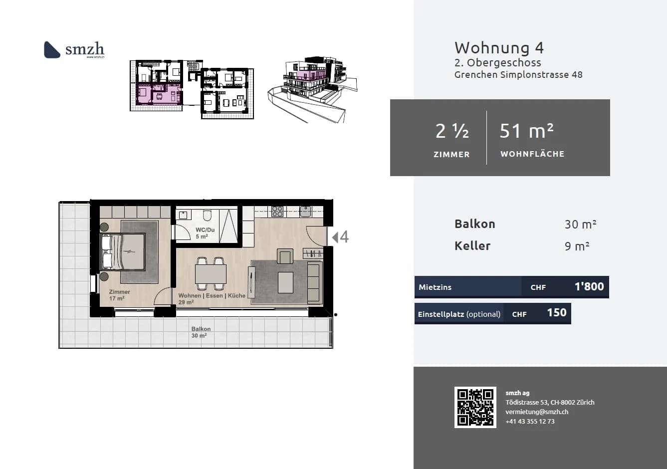 Moderne 2.5-Zimmer-Wohnung in Grenchen mieten