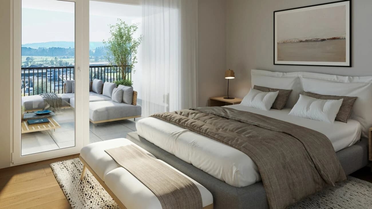 Moderne Skulptur mit Weitsicht: Neubauwohnungen am Galtberg