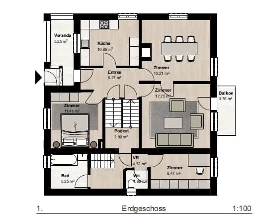 Hägendorf: 10-Zi.-Haus mit Garage - zentral & flexibel