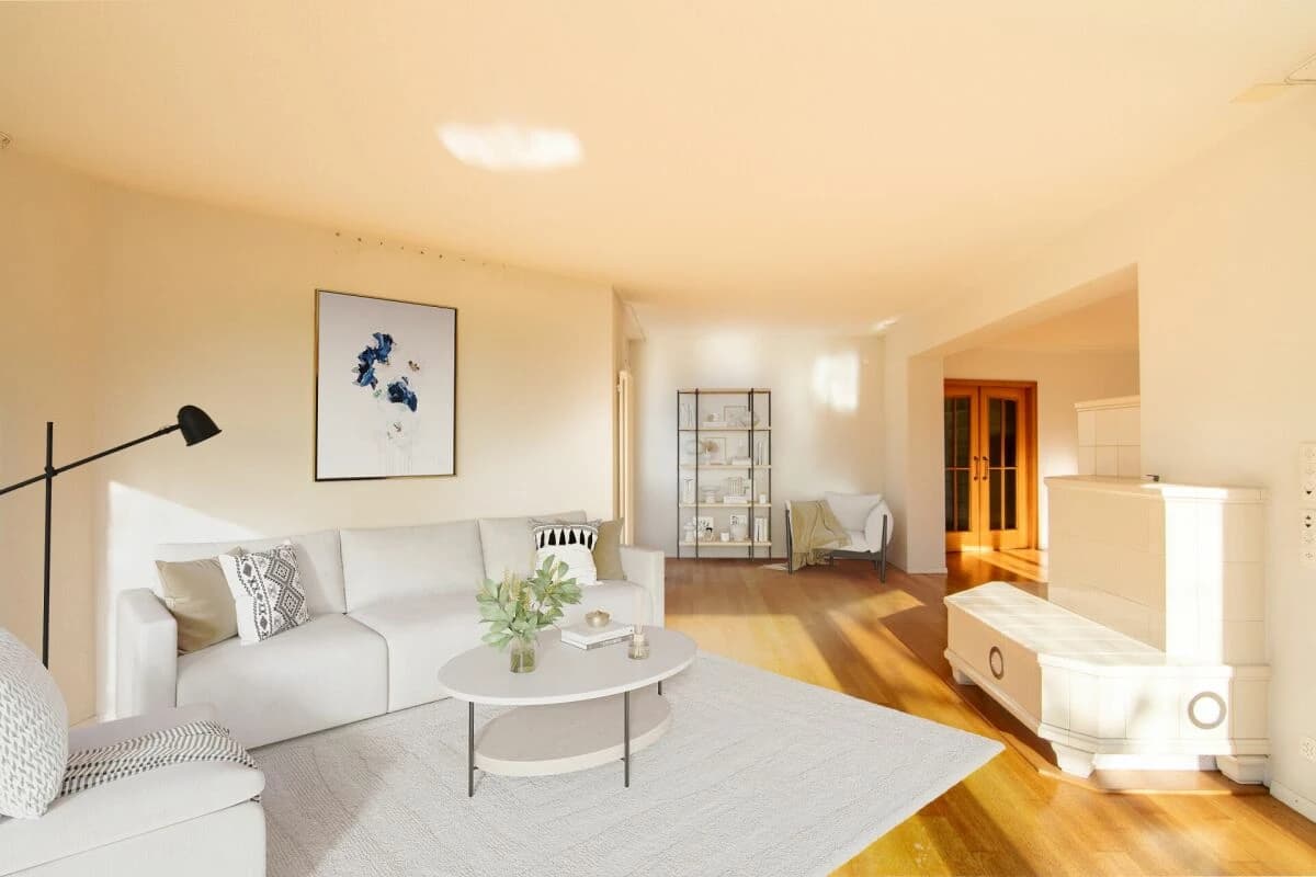 Grosszügiges 6-Zimmer Doppeleinfamilienhaus mit Landhauscharakter und sonnigem Garten in ruhiger Lage nahe Bern.