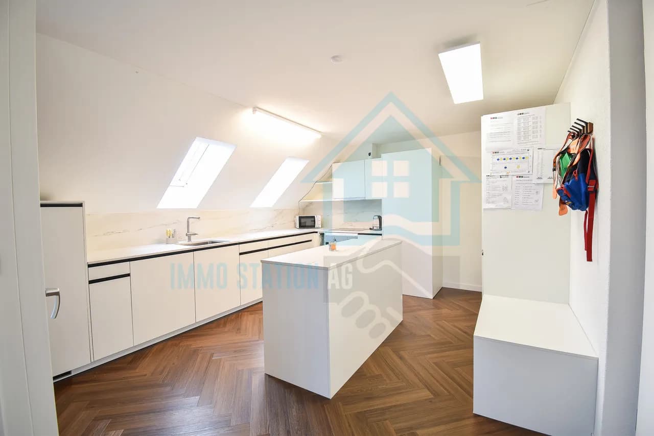 Stilvolle 4.5-Zimmer-Dachwohnung mit Loggia und Alpenblick in Burg AG