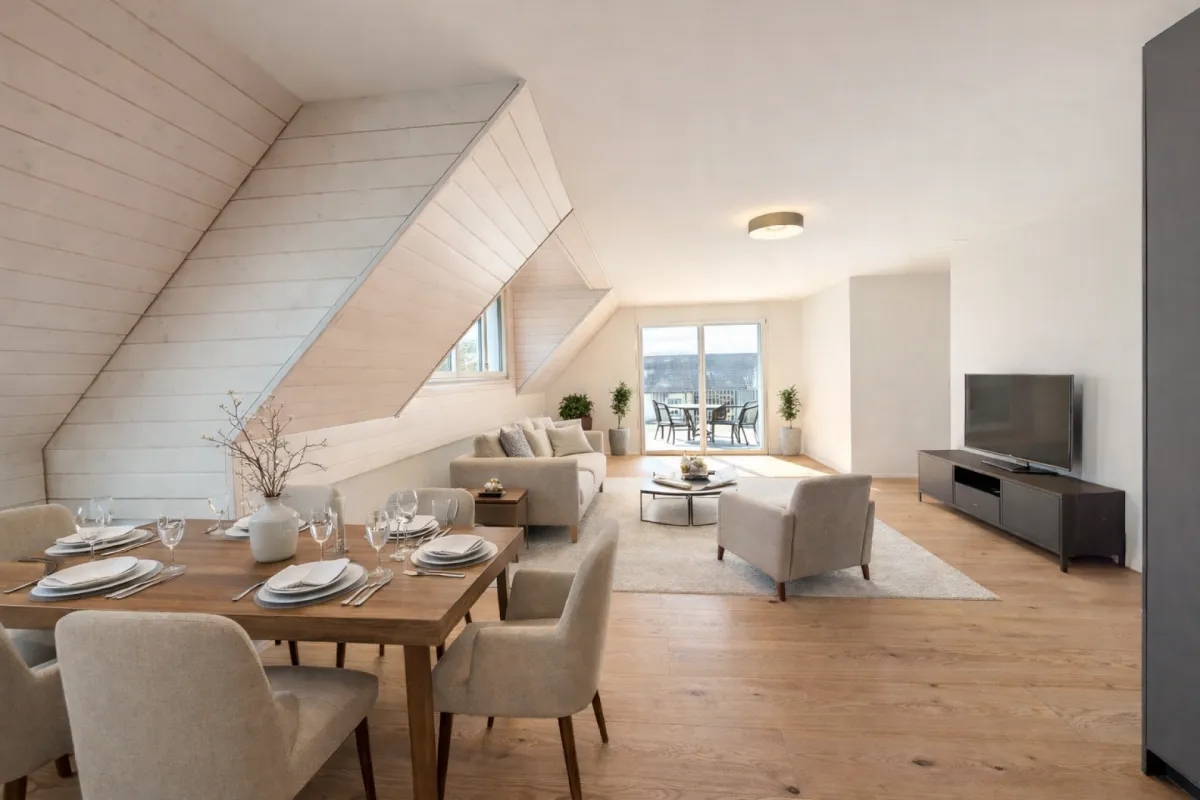 Charmante 4.5-Zimmer-Dachmaisonette mit zwei sonnigen Balkonen