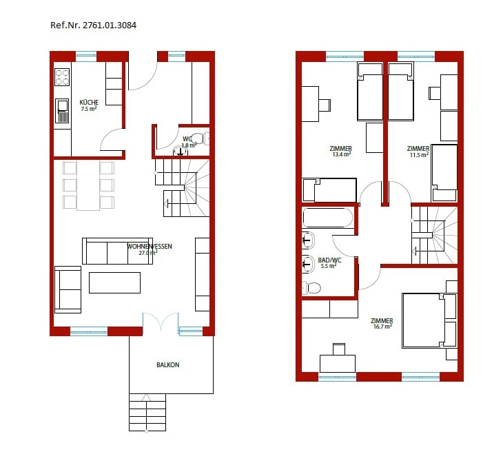 Maisonette-Wohnung in ruhigem und familienfreundlichem Quartier