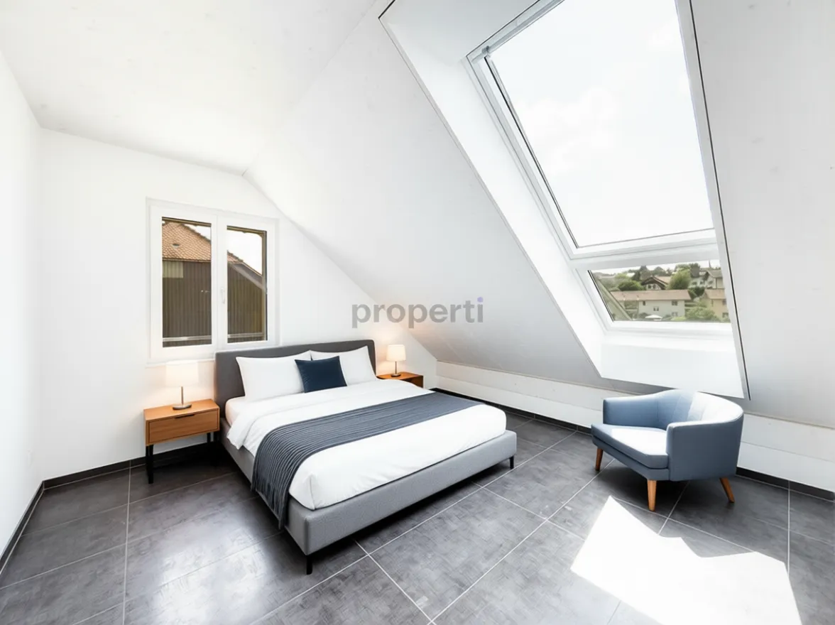 Moderne 3.5-Zimmer-Dachwohnung mit Balkon in Diessbach bei Büren