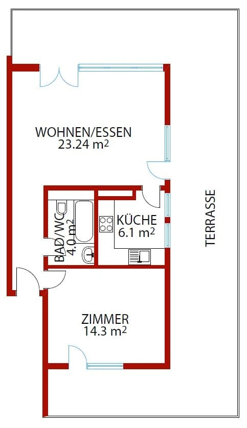 Attika-Wohnung am Heitersberg