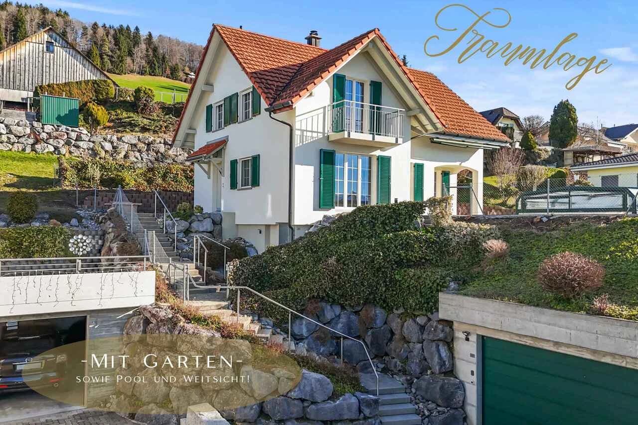 Sonniges Wohnen über der Nebelgrenze mit Pool und Weitsicht