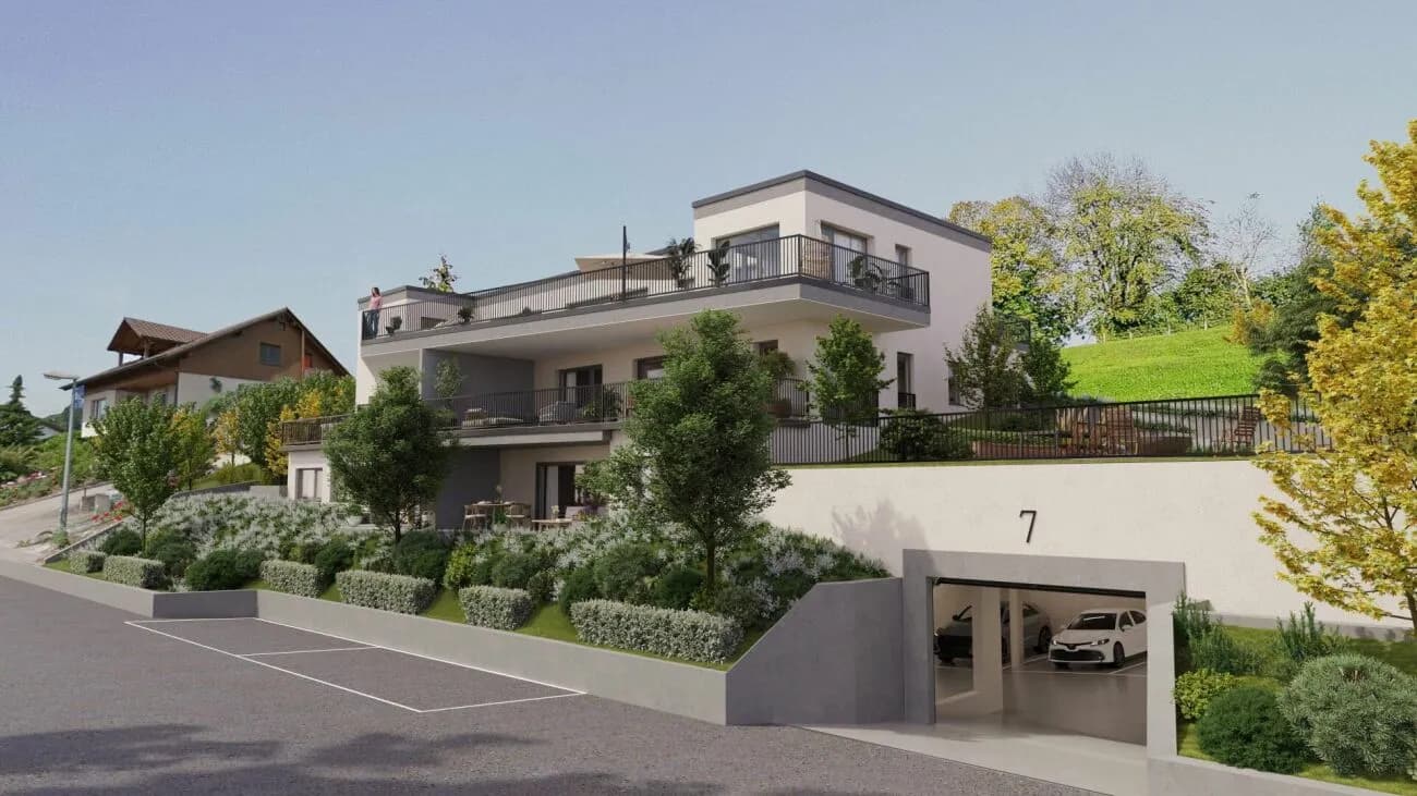 Moderne Skulptur mit Weitsicht: Neubauwohnungen am Galtberg