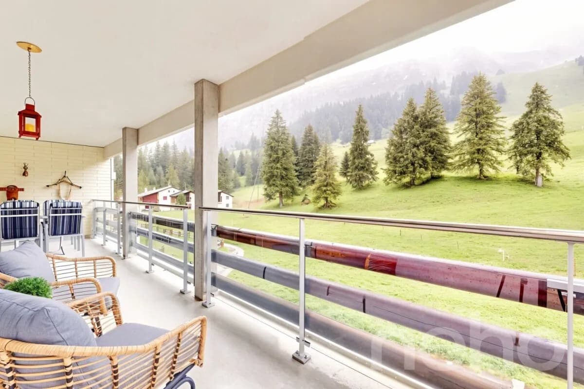 Möblierte Wohnung direkt neben dem Skilift auf der Mörlialp