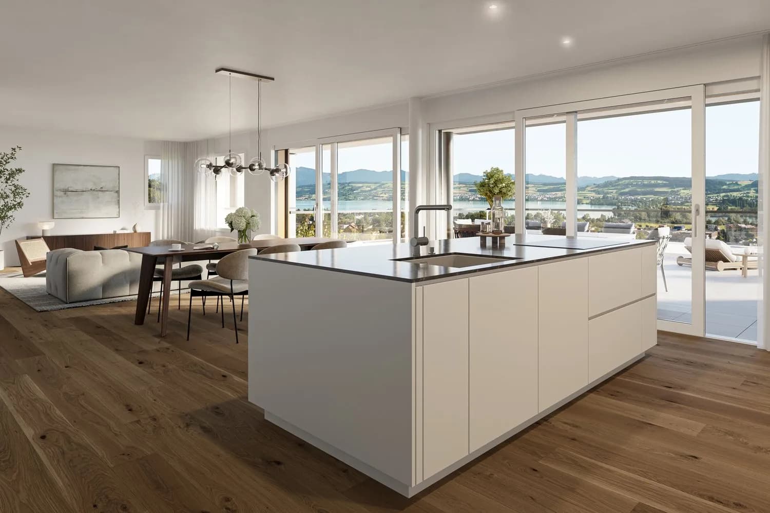 Exklusive Attika mit Panoramablick über den Sempachersee