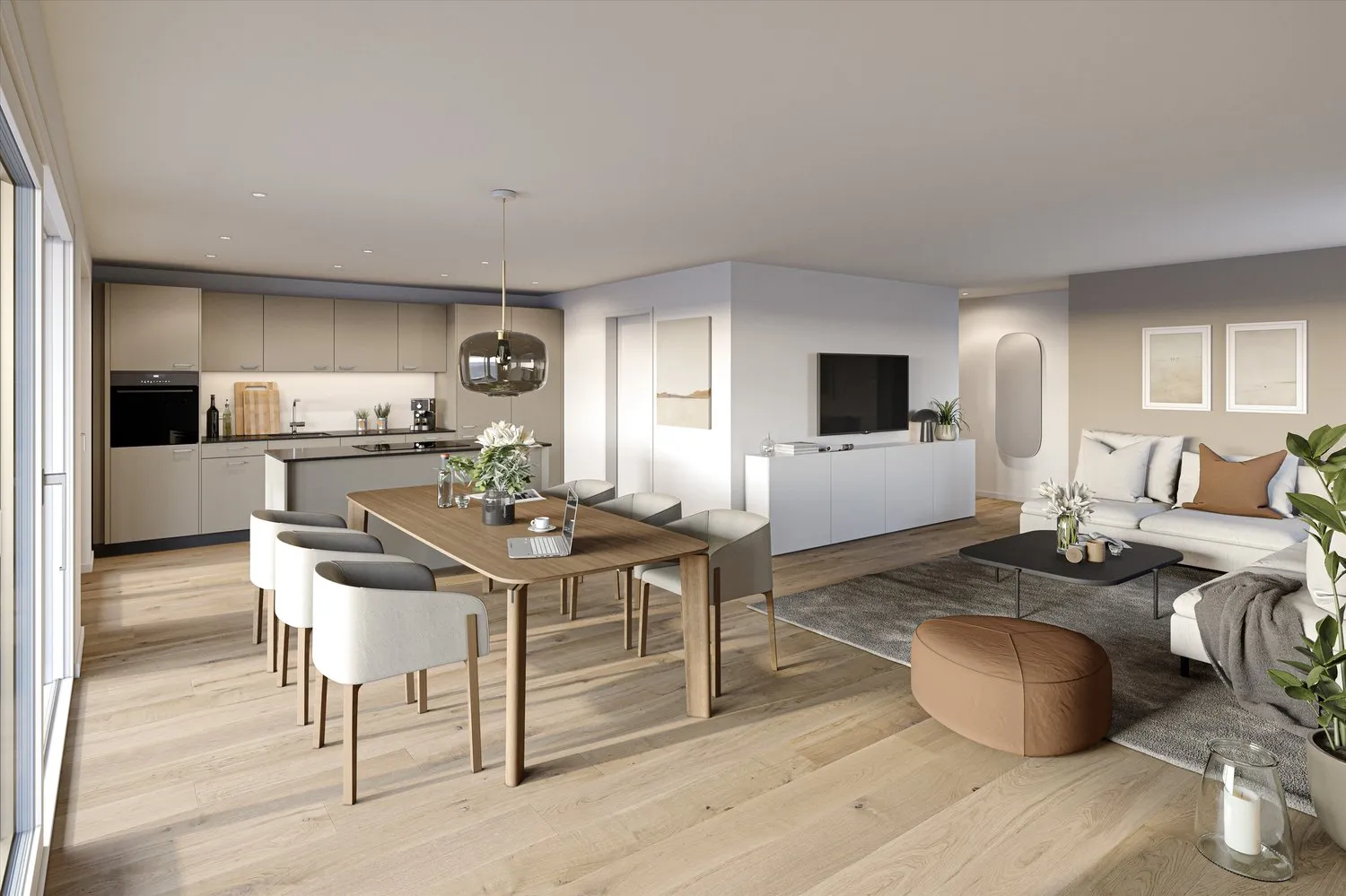 Moderne Neubauwohnung im Minergiestandard mit Waschturm