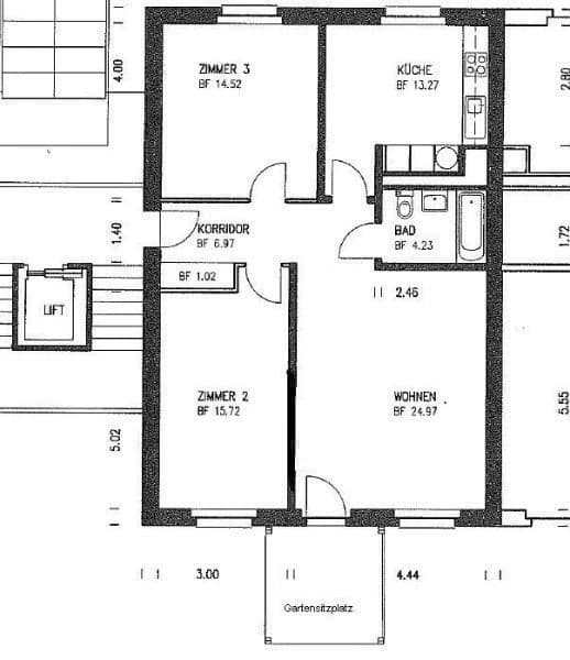 Gartenwohnung mit Blick auf den Pilatus