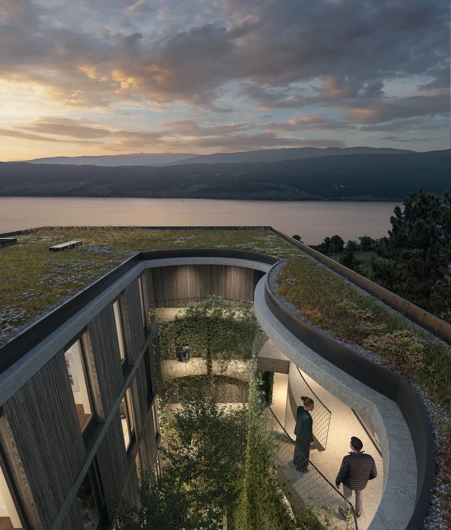 ARCHITEKTONISCHES MEISTERWERK: 5.5 ZIMMER GARTENWOHNUNG MIT HERRLICHR WEITSICHT IN GEROFLINGEN