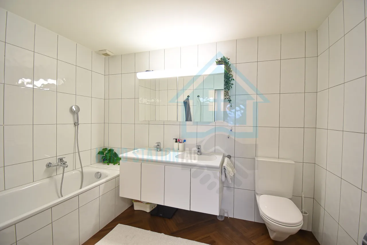 Stilvolle 4.5-Zimmer-Dachwohnung mit Loggia und Alpenblick in Burg AG