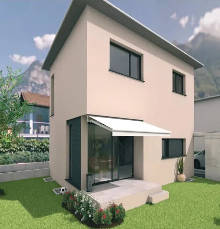 Freistehendes 4.5-Zimmer-Einfamilienhaus mit Garten und Carport in PrositoCasa indipendente di 4,5 locali con giardino e posto auto coperto a Prosito