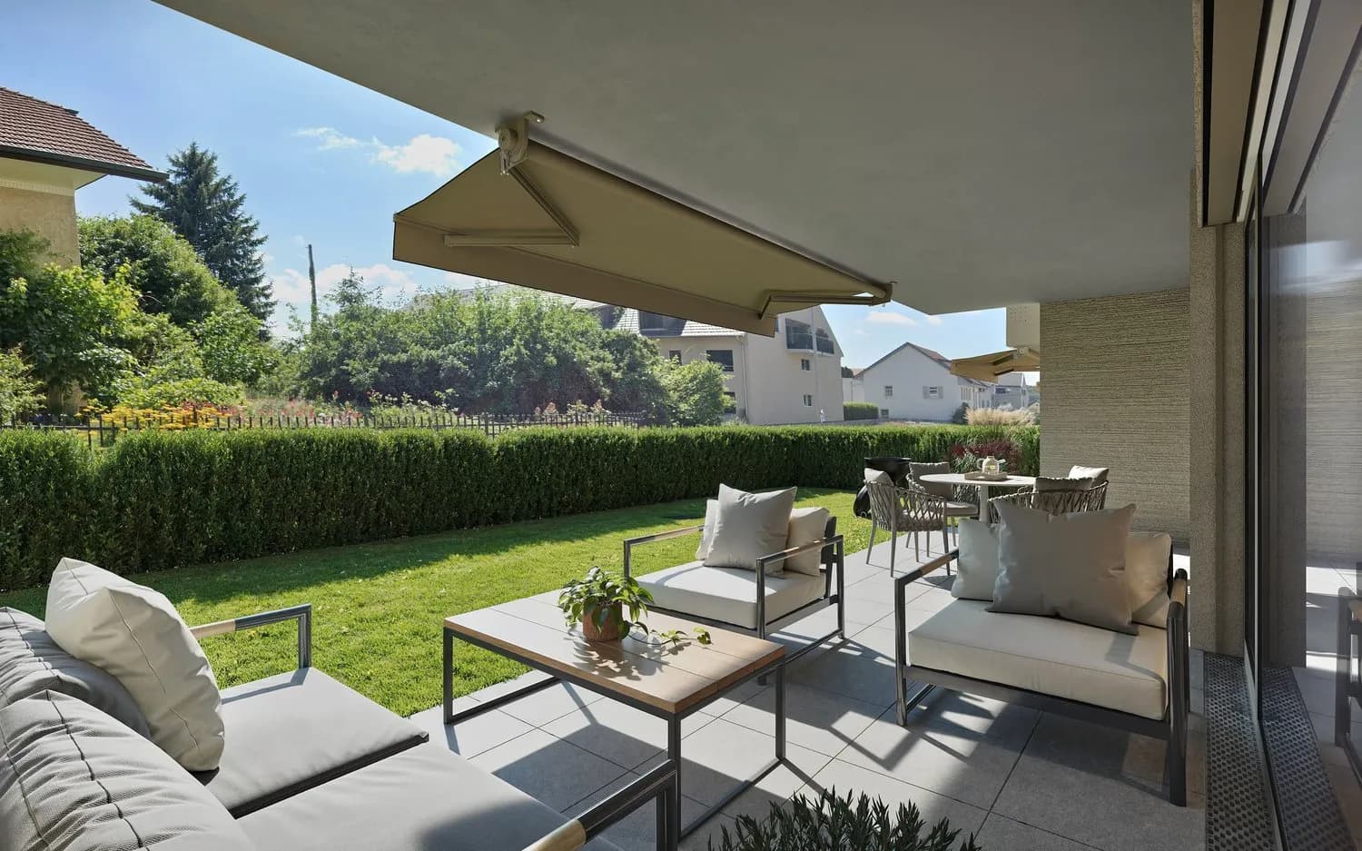 Wohnen im Grünen: Moderne 2.5-Zimmer-Gartenwohnung in Stüsslingen