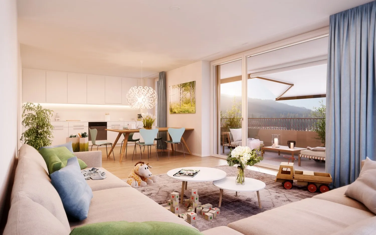 In der City Zuhause, im Grünen daheim - grosszügige Wohnung