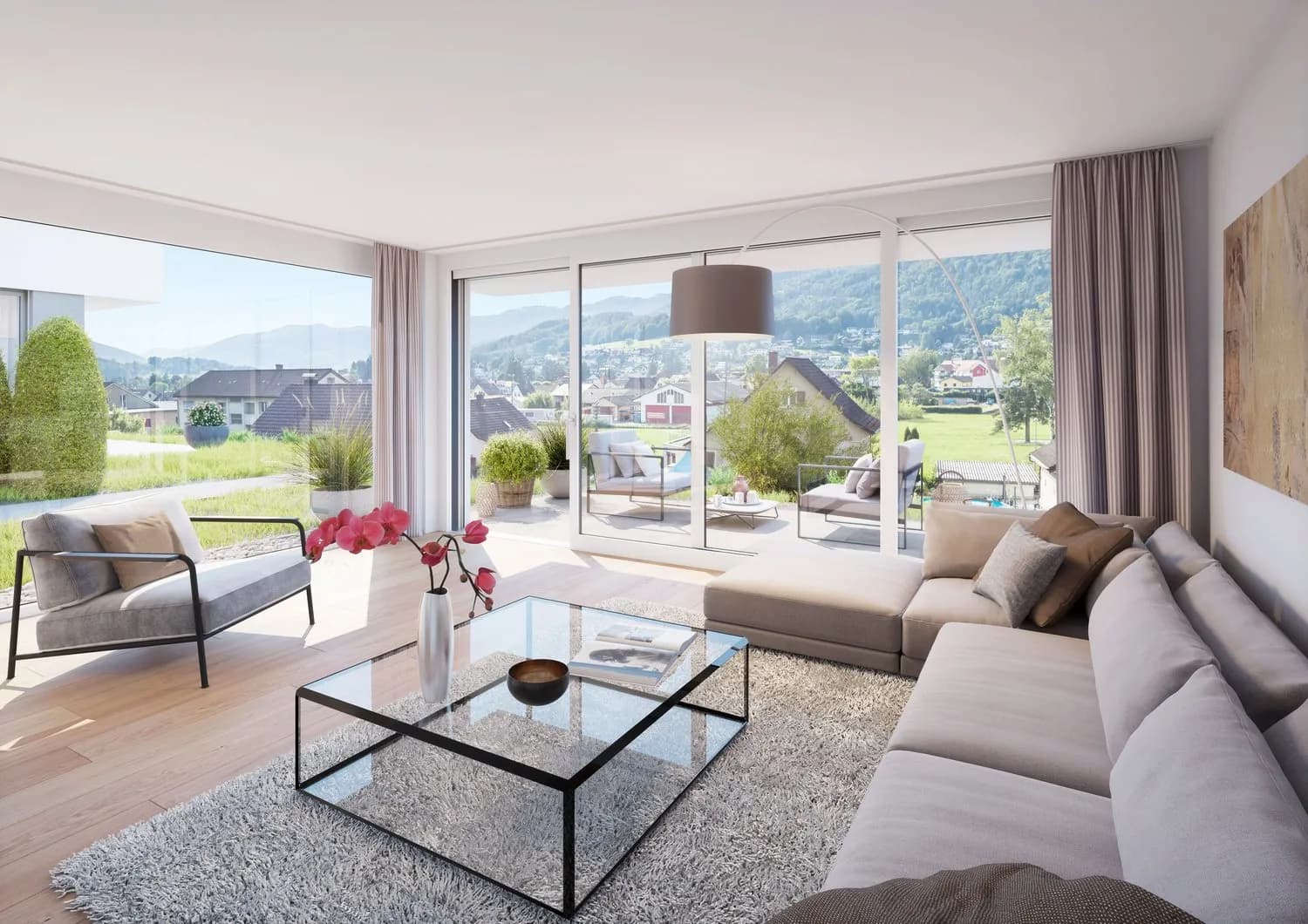 Modernes Neubau-5.5-Zimmer-Doppeleinfamilienhaus mit Weitsicht