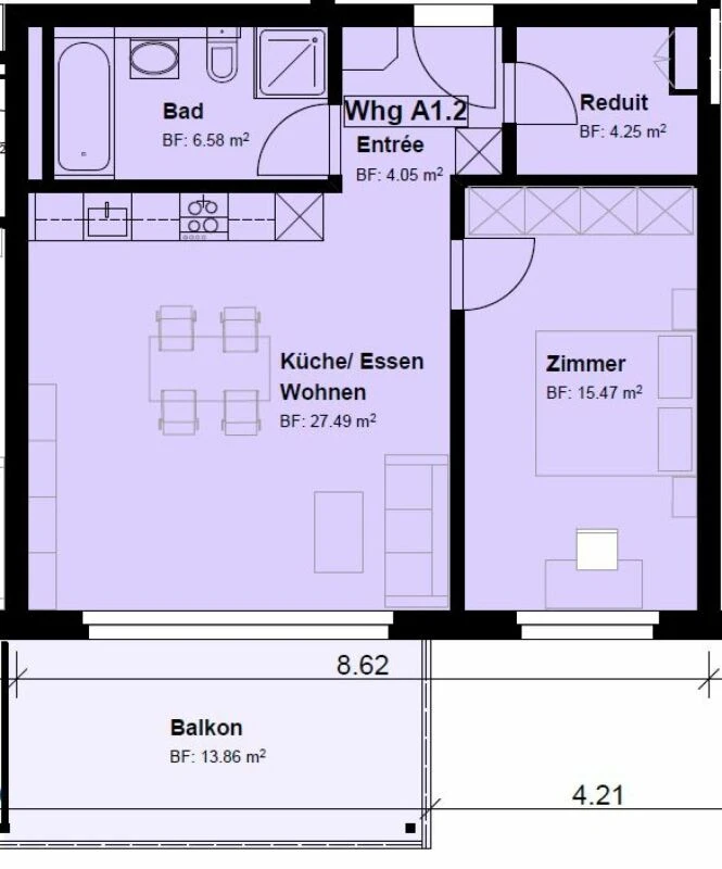 Zeihen / 2.5 Zimmer Wohnung A 1.2