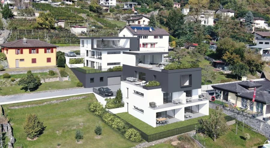 Moderne 2,5-Zimmer-Neubauwohnung in LuminoModerno appartamento di 2,5 locali di nuova costruzione a Lumino