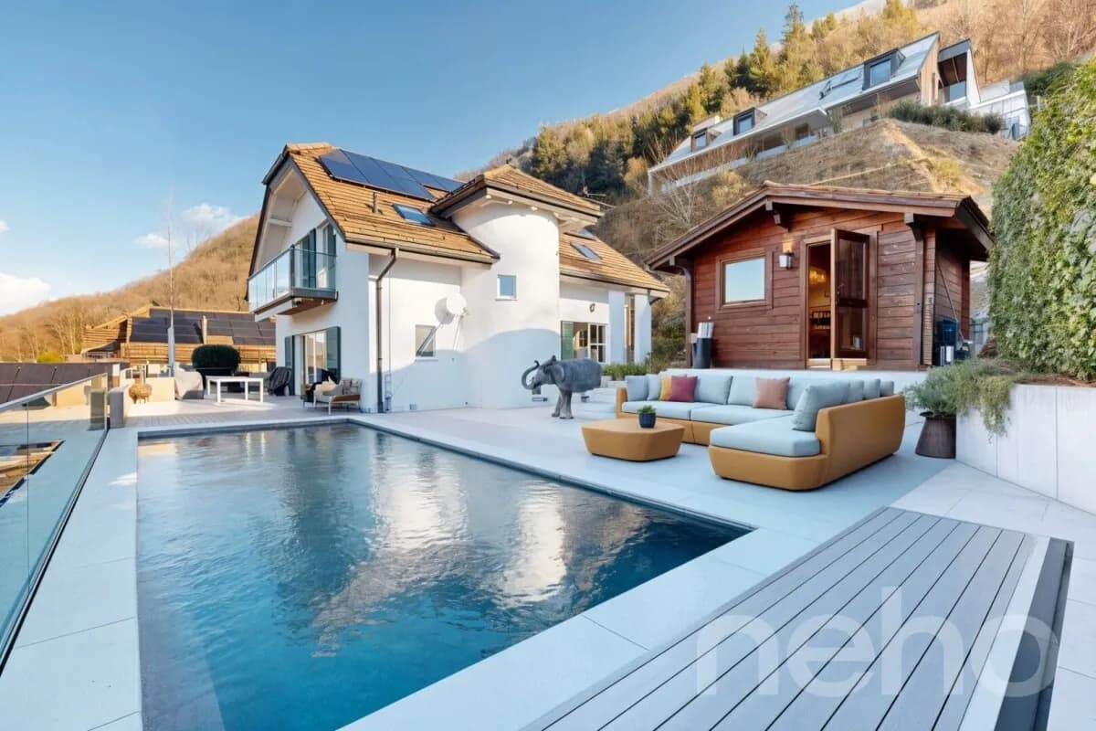 Superbe maison individuelle avec vue panoramique sur le lac à Blonay