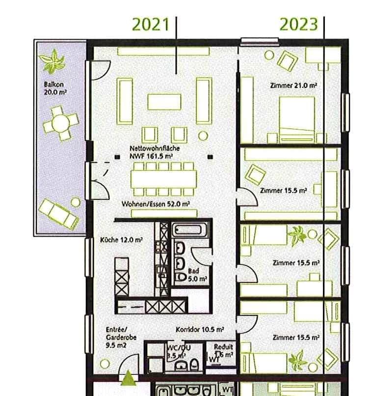 Lichtdurflutete, grosszügige Räume mit grüner Umgebung / Mieten ohne Kaution