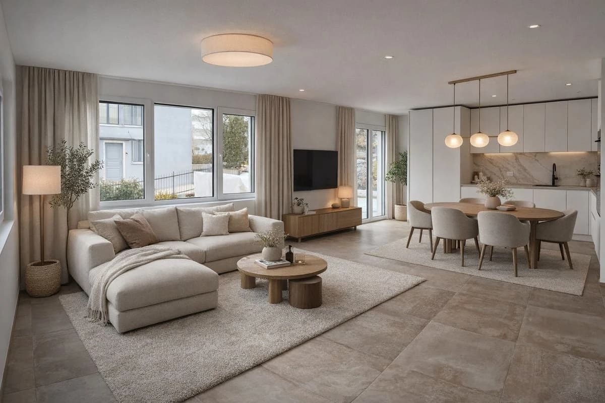 NEUBAU AN TOPLAGE MIT GROSSZÜGIGEM SITZPLATZ (88 M²) SOWIE EIGENER WASCHKÜCHE UND KELLER (23 M²) DIE WOHNUNG KANN AUF WUNSCH AUCH MÖBLIERT GEMIETET WERDEN.