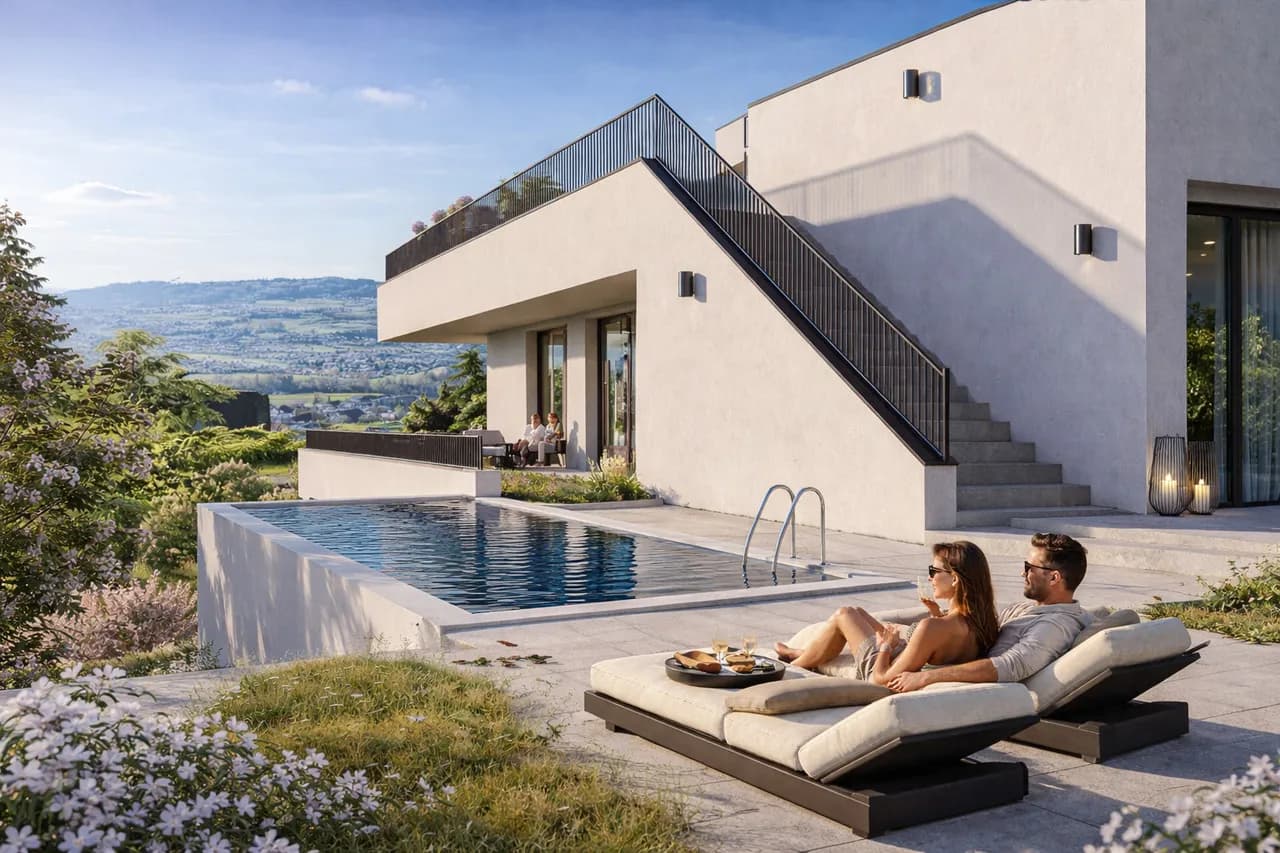 Luxuriöses Neubau Garten Apartment in Seengen