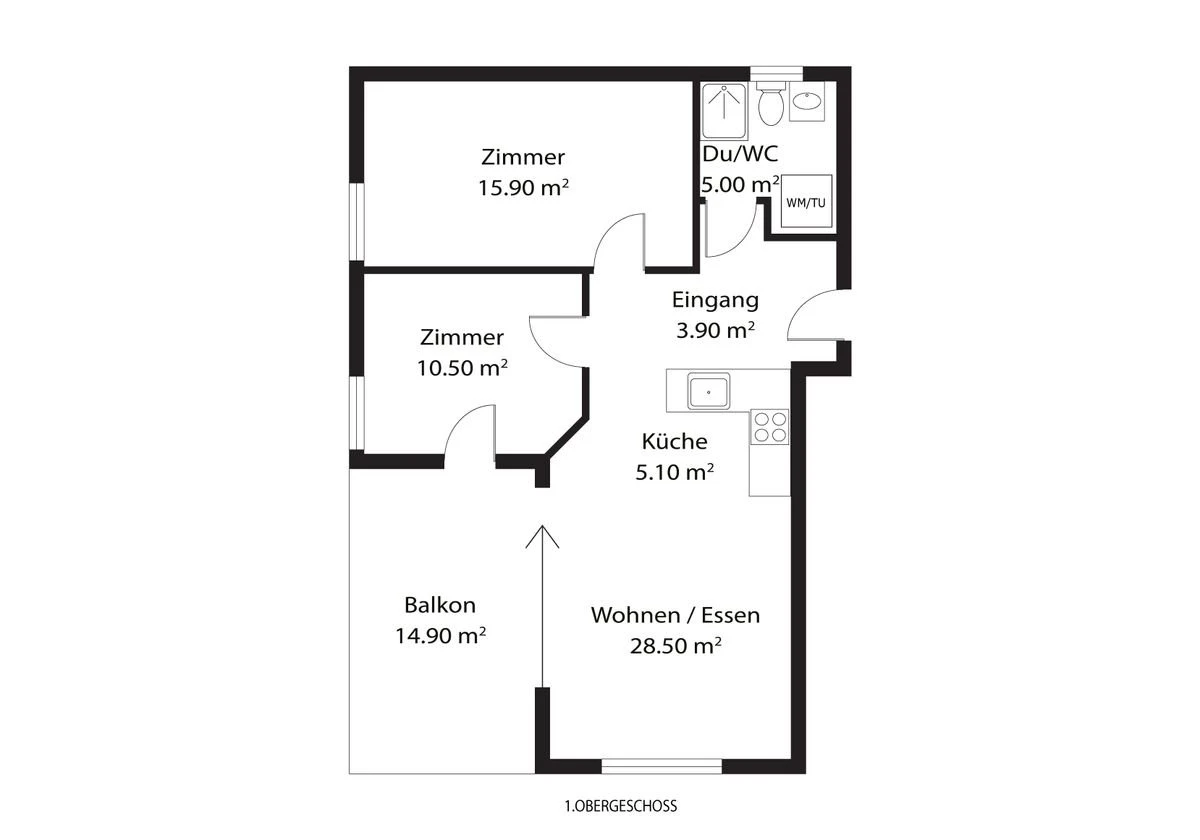 Neuwertige 3,5 Zimmerwohnung in Mettmenstetten (Weiler Rossau)