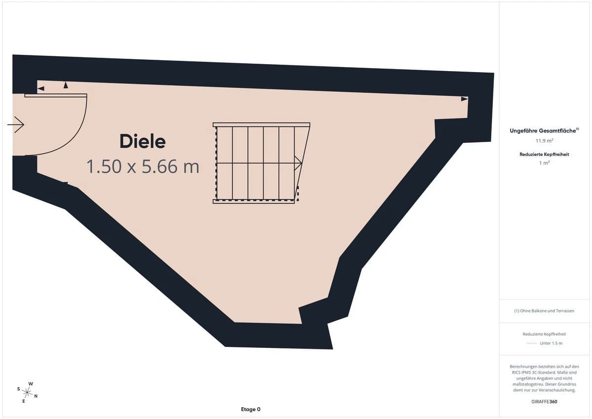 Charmante 2,5-Zimmer-Maisonette mit Terrasse, Ausblick und Naturfels