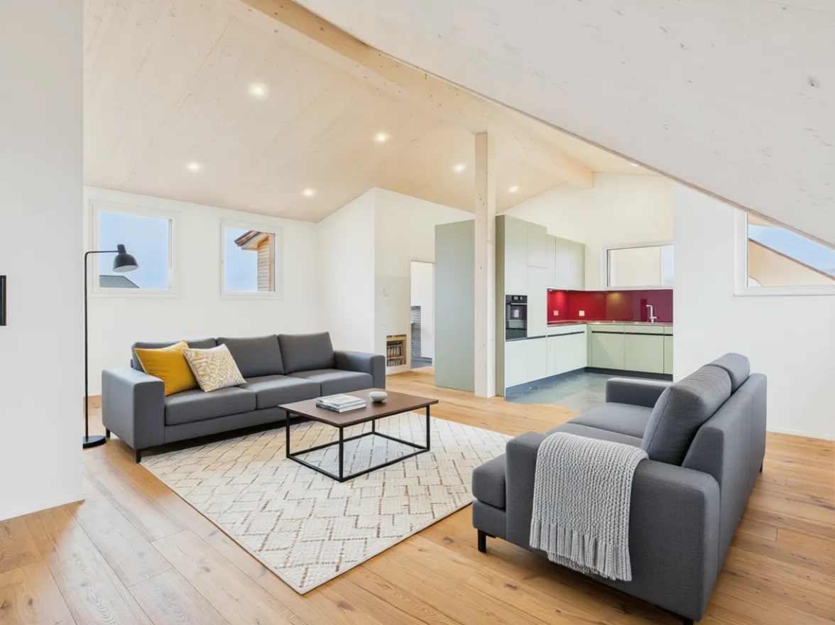 Modern 3.5-Zimmer-Wohnung mit grosser Terasse und Seesicht in Beinwil am See