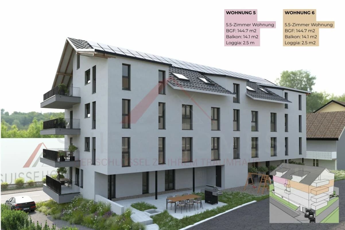 Hochwertiges Wohnen mit Stil & Raum - 5½-Zimmer-Eigentumswohnung «RESIDENCE CENTRO» (2. OG) Süd