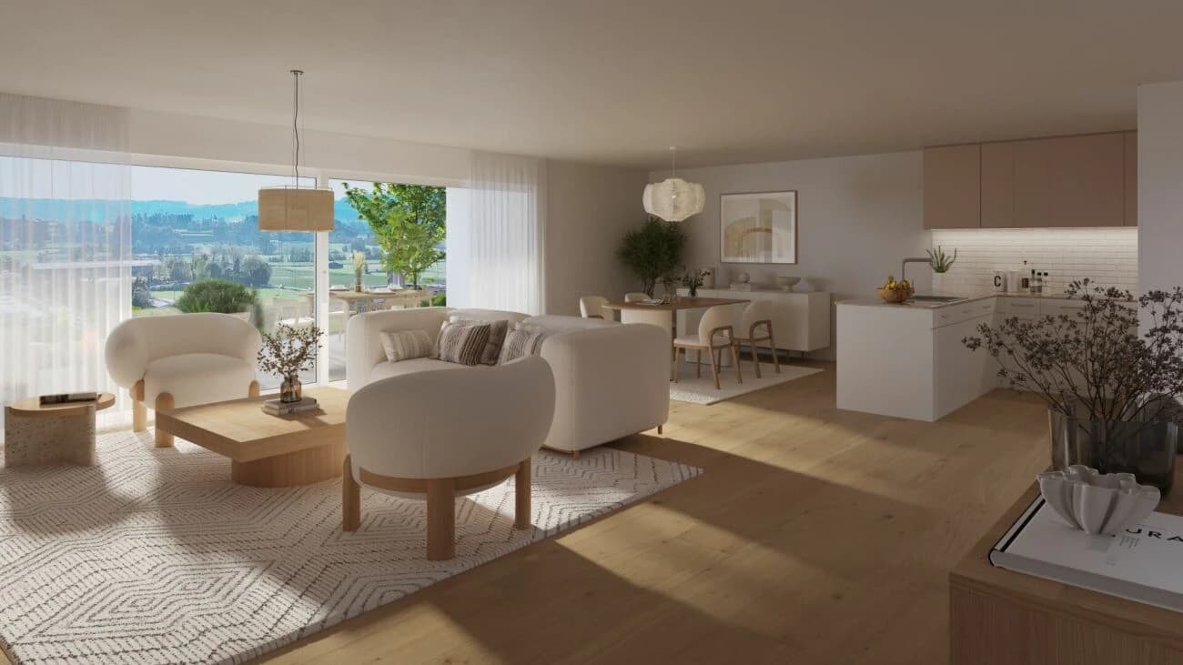 Moderne Skulptur mit Weitsicht: Neubauwohnungen am Galtberg