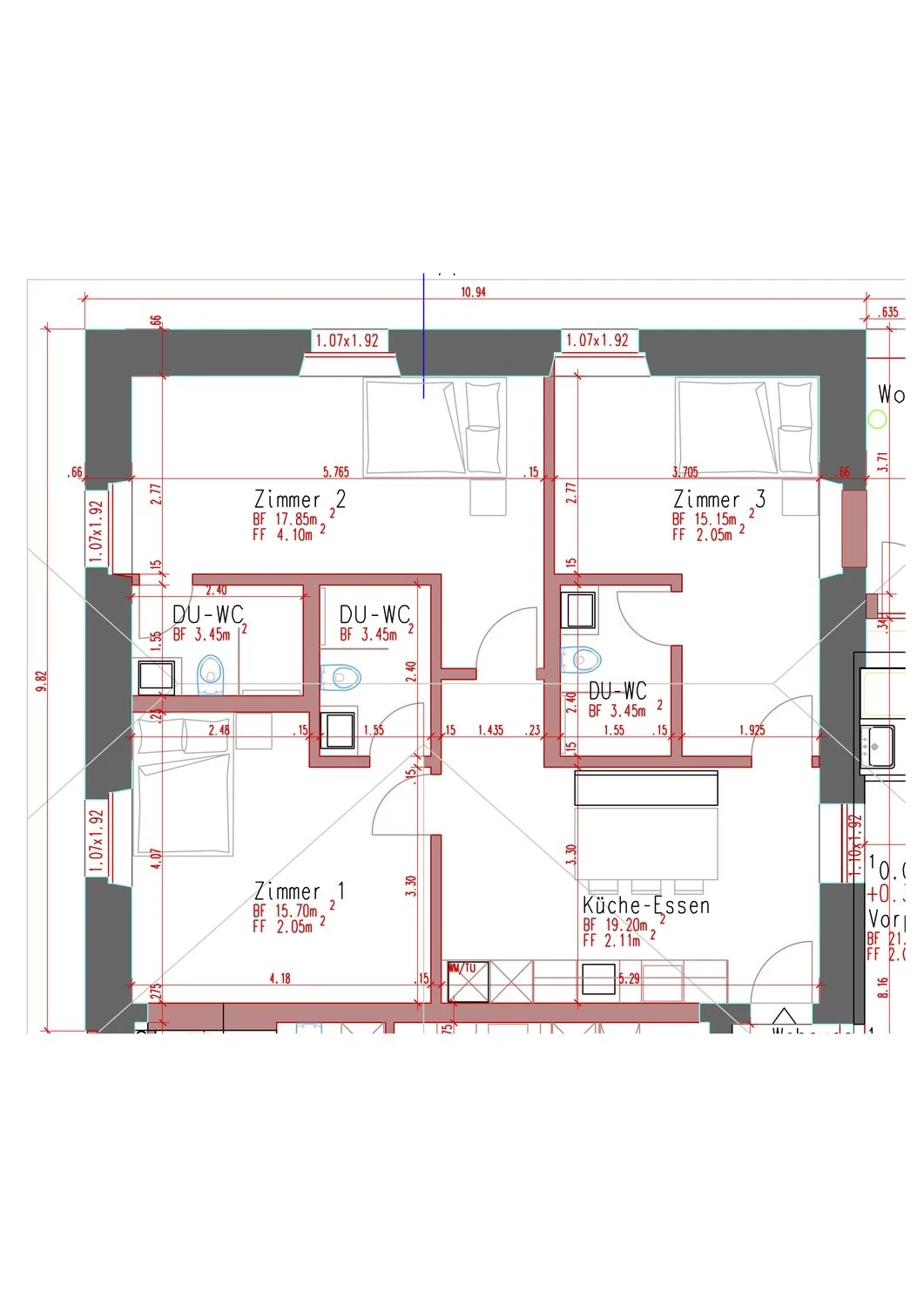 Helle, gepflegte Zimmer in ruhiger Liegenschaft
