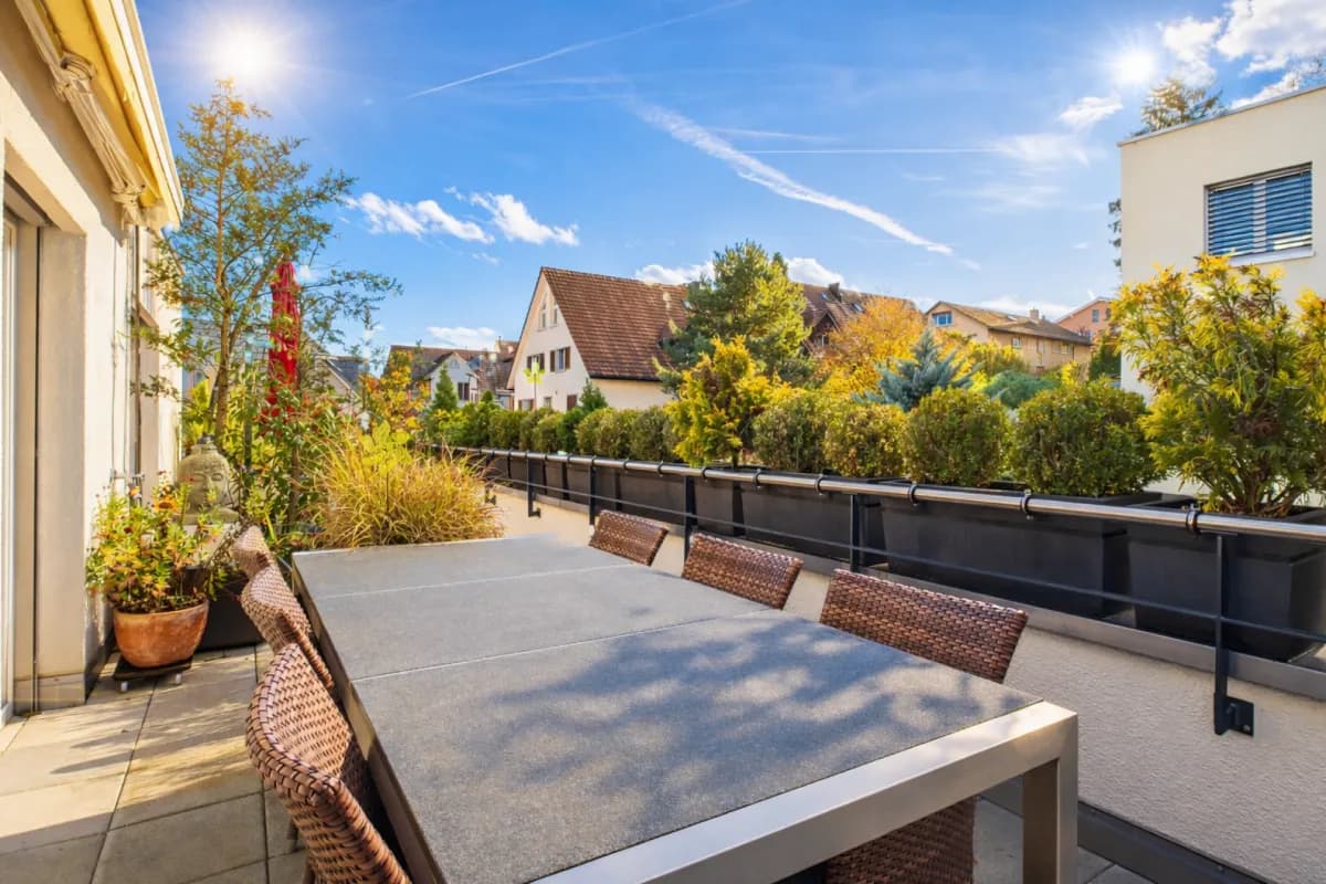 ZWEI GROSSE, SONNIGE DACHTERRASSEN