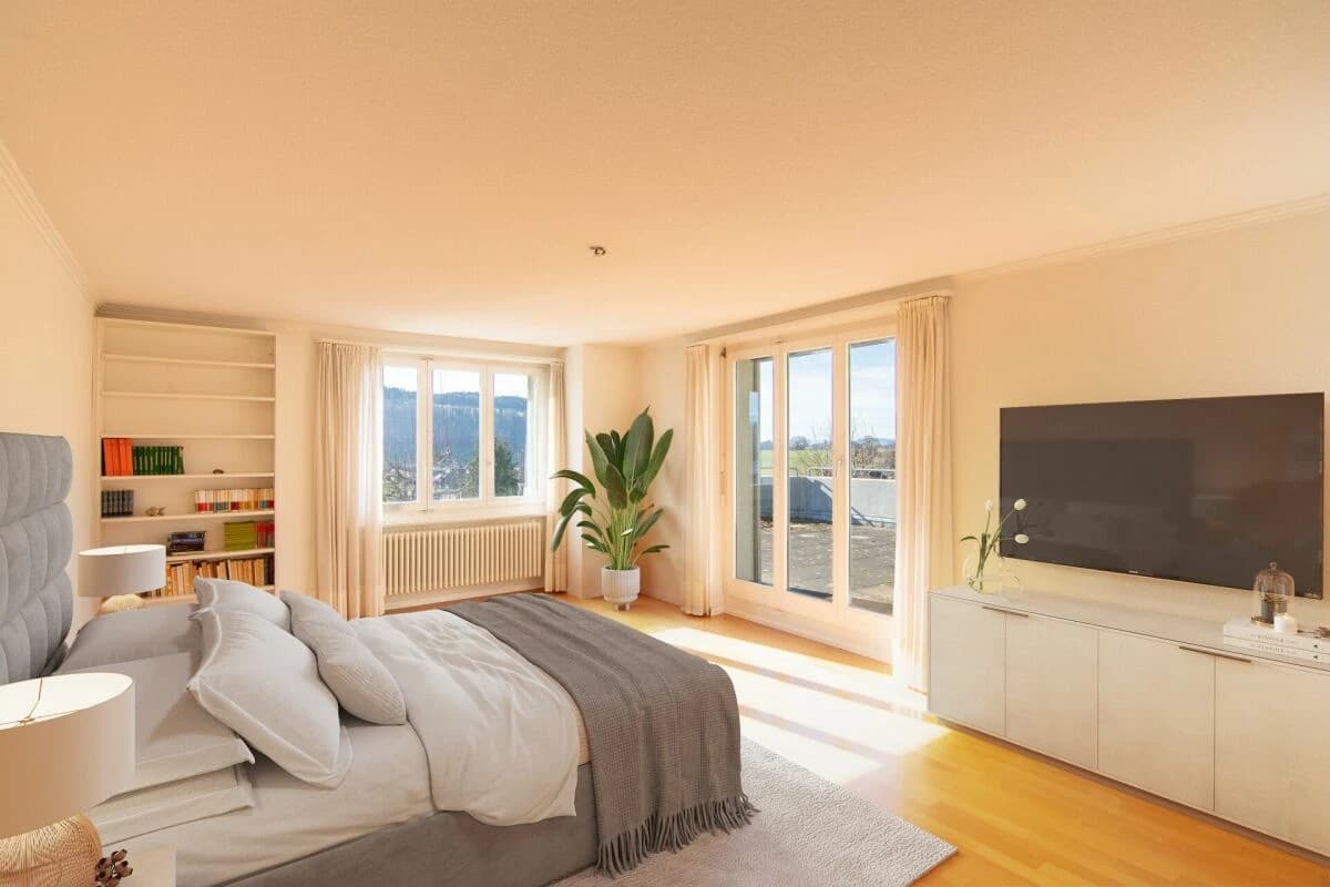 Grosszügiges 6-Zimmer Doppeleinfamilienhaus mit Landhauscharakter und sonnigem Garten in ruhiger Lage nahe Bern.