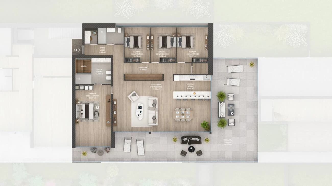 Porta al Paradiso - Locarno Monti - 5.5-Zimmer-Penthouse-Wohnung Attika (W14)